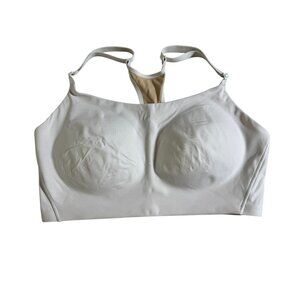 HUUG Womens Sports Bra White Size Large Wireless Neutral